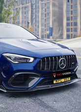 Mercedes Benz CLA45 CLA45S C118 2020 2021 2022 2023 2024 with Aftermarket Parts - V2 Style Front Intake Cover Pre-preg Carbon Fiber from TAKD Carbon